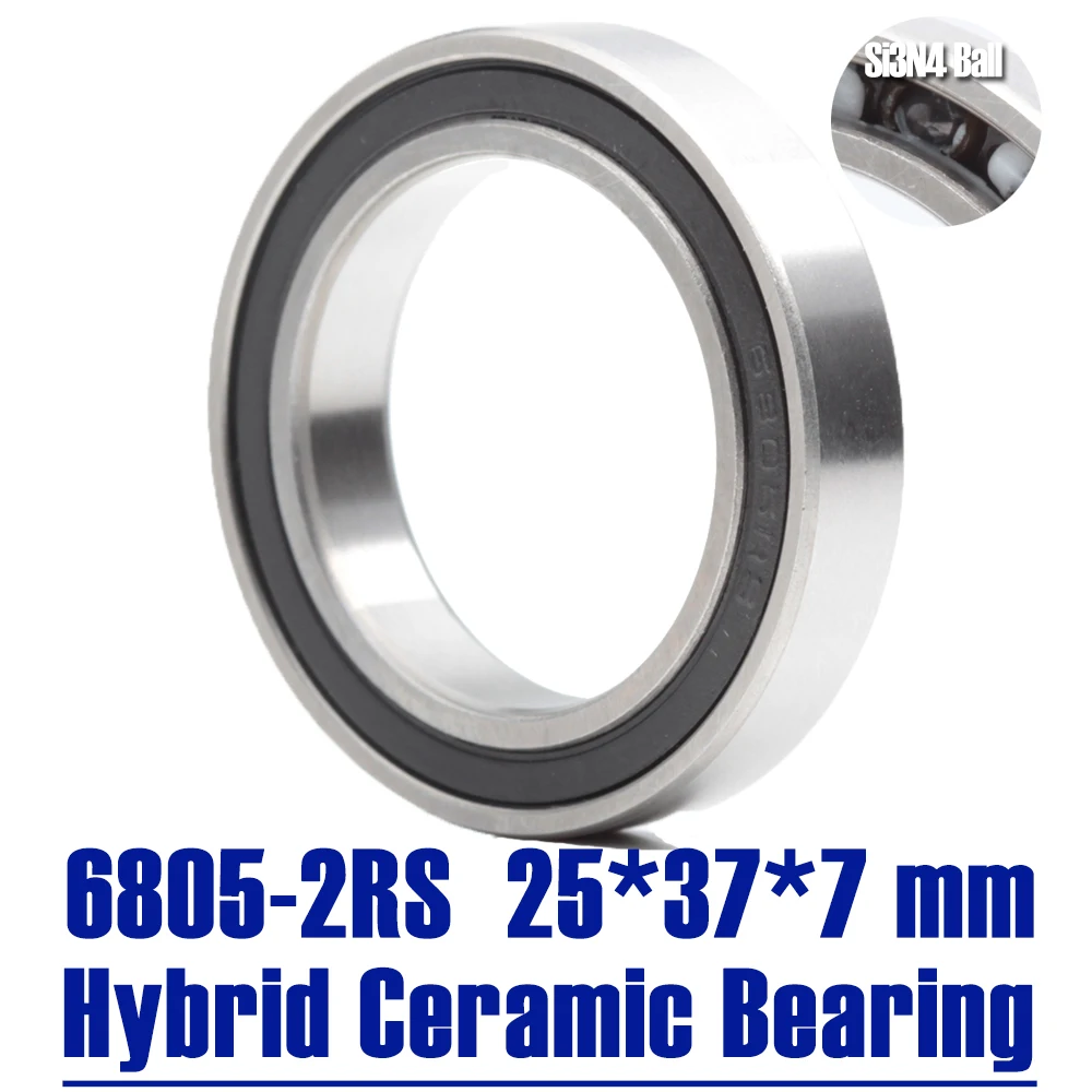 6805 Hybrid Ceramic Bearing 25*37*7 mm ( 1 PC ) Bicycle Bottom Brackets Spares 6805RS Si3N4 Ball Bearings