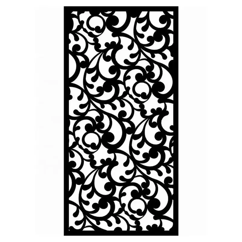 Custom Outdoor Art Deco Cut Powder Coated Galvanized Steel Privacy Divider Screen Panel with Art Theme for Hallway