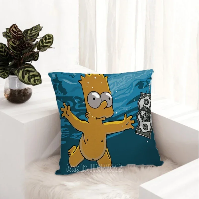 The Simpsons Double Sided Printing Body Pillow Cover 45x45cm Cushion Covers for Bed Pillows Decor Home Decorative Pillowcases