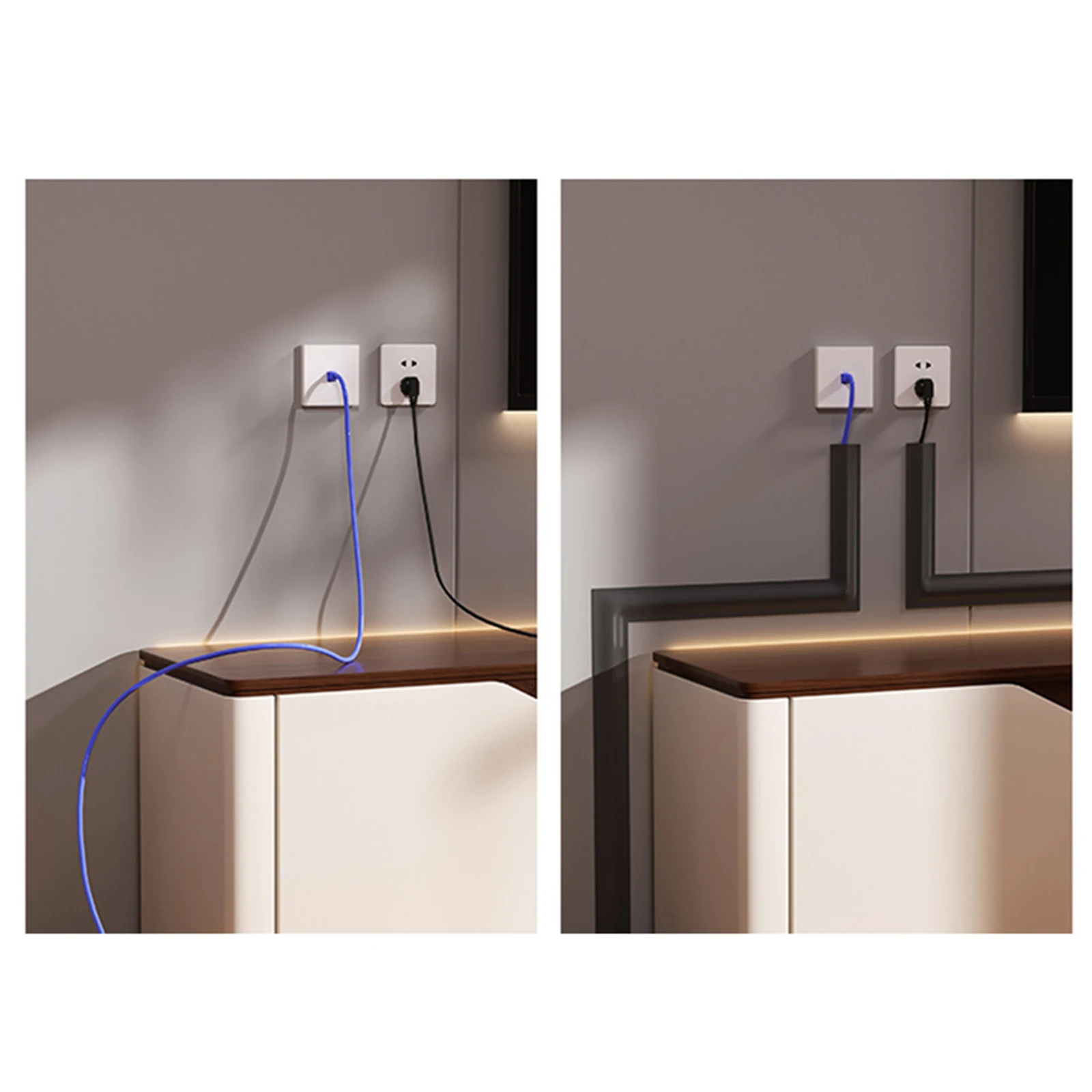 【L】4.2/5.5M PVC Cord Cord Cover Floor For Wires On Floor Soft Floor Cable Cover CordHider Floor Cable Management Cable Protector