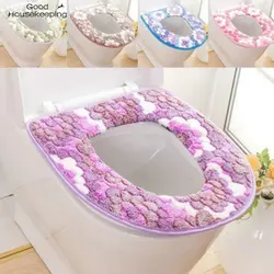 Soft Bathroom Toilet Seat Closestool Washable Warmer Mat Cover Pad Cushion Bathroom Toilet Toilet Seat Toilet Toilet Seat Cover