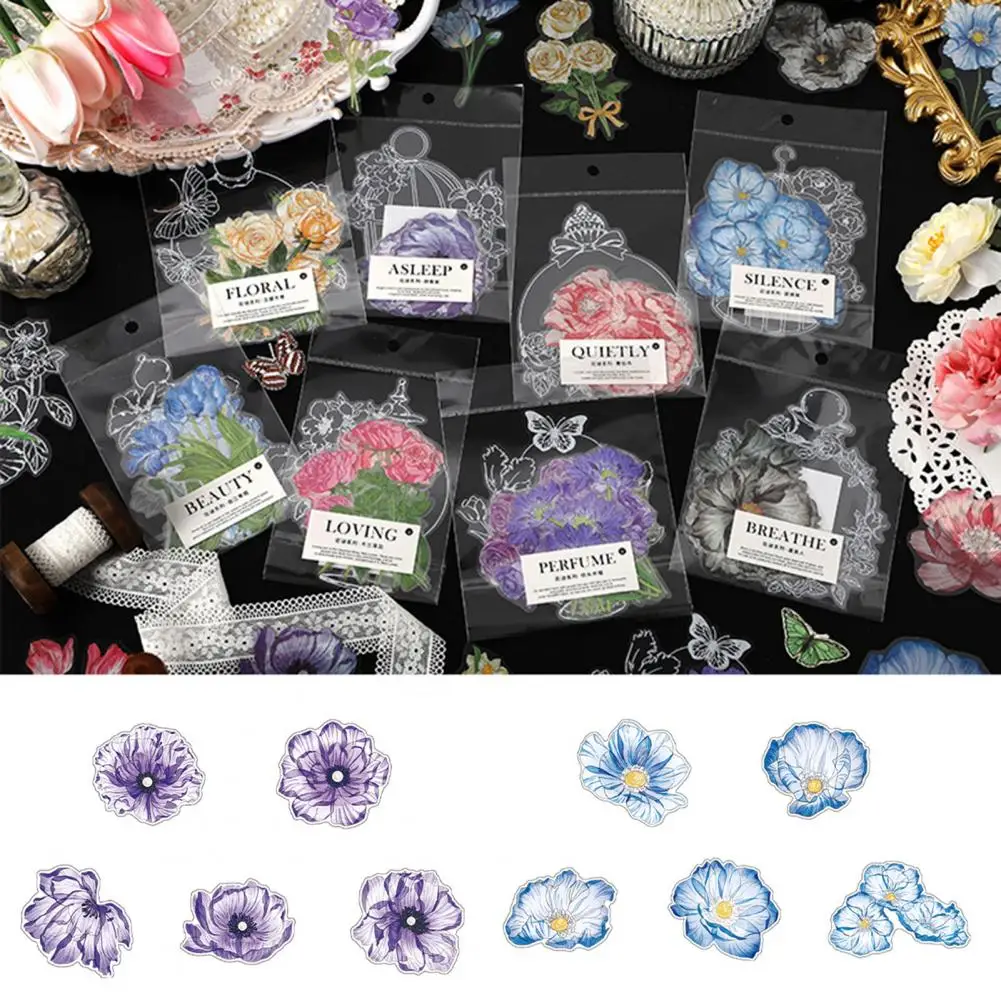 DIY Removeable Peony Retro Wall Scrapbooking Decals Refrigerator Decals