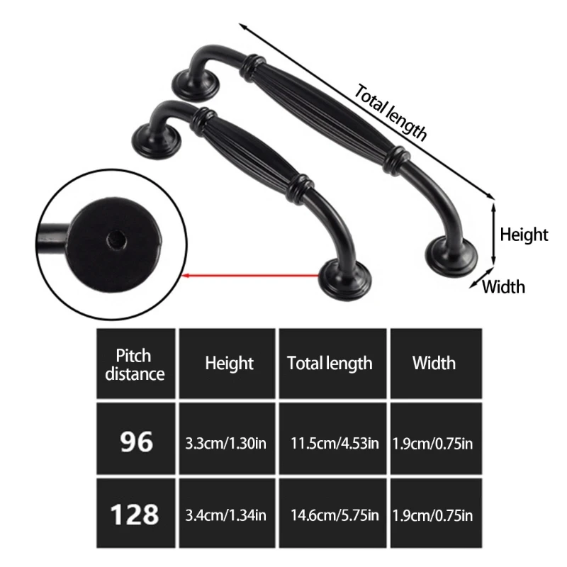 Modern Black Cabinet Handle Ergonomic Grip Aluminum Alloys Drawer For Kitchen Wardrobe Drawer Hardwares Easy Installation