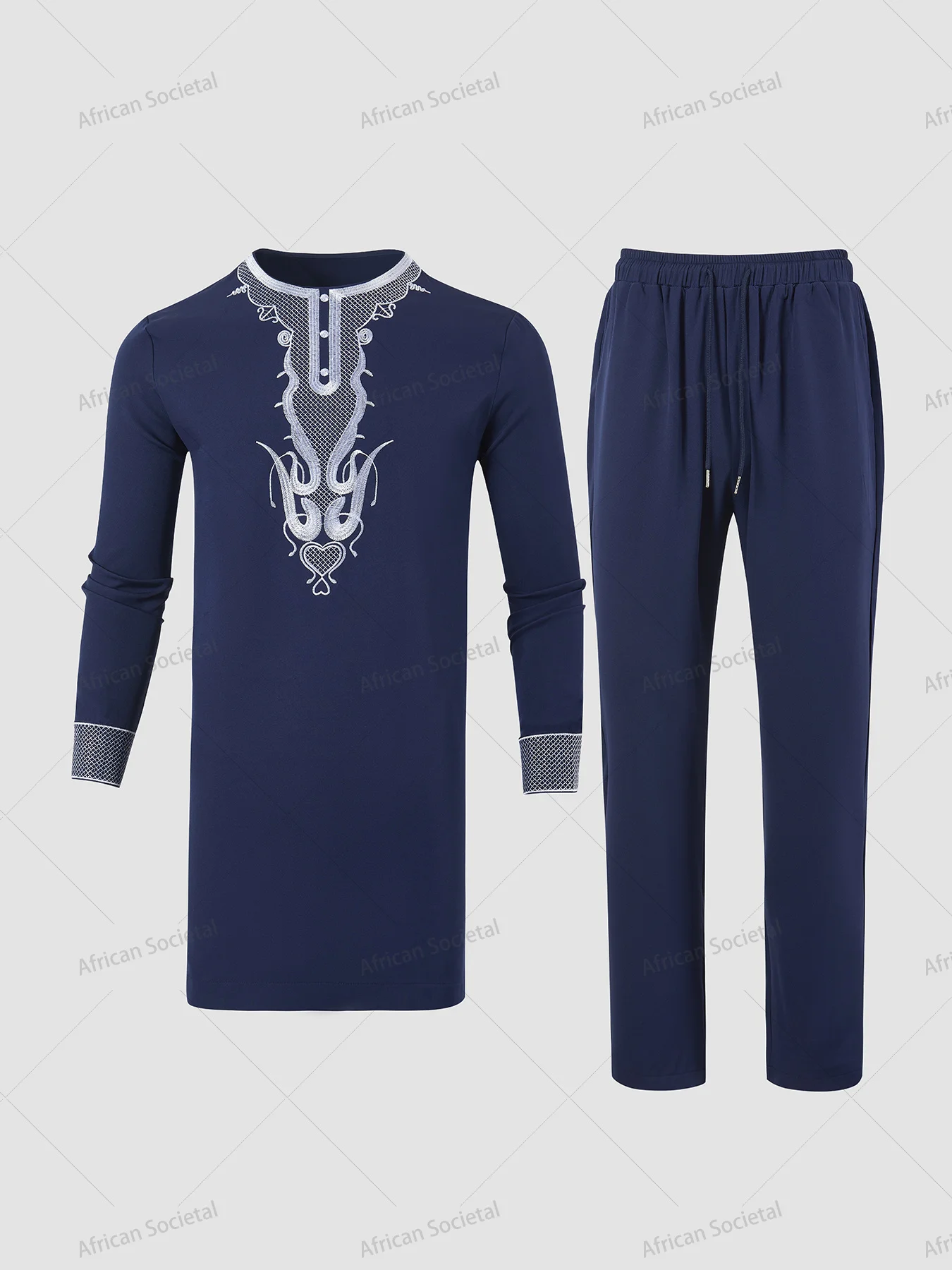 Men Traditional African Outfits Luxury Trends Costumes Suit Avec broderie Complete Print 2 Piece 2024 New Clothing Sets