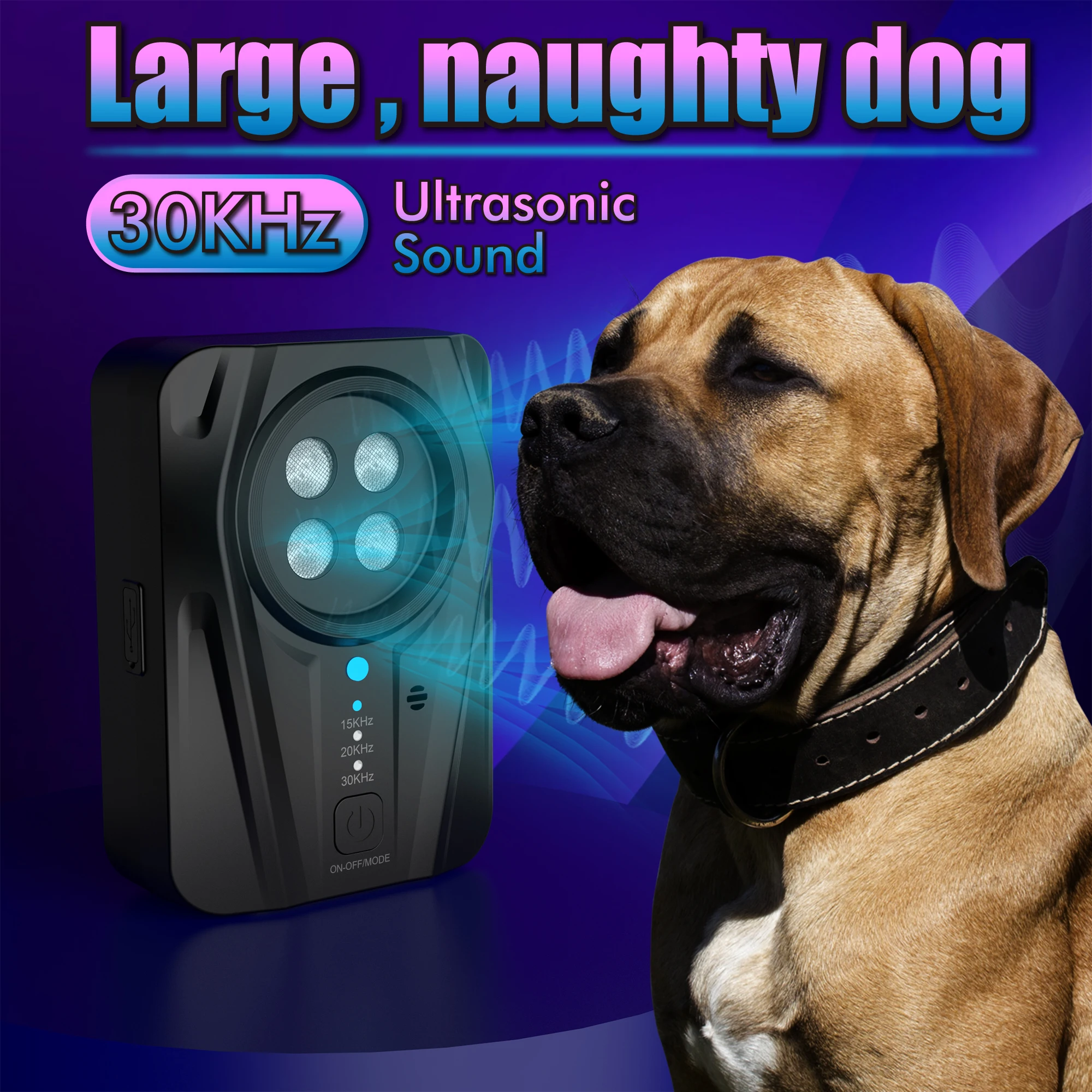 جهاز مكافحة النباح بطول 33 قدمًا، ترقية أجهزة رادع نباح الكلاب الأوتوماتيكية مع 4 مكبرات صوت، جهاز نباح الكلاب بالموجات فوق الصوتية، إندو