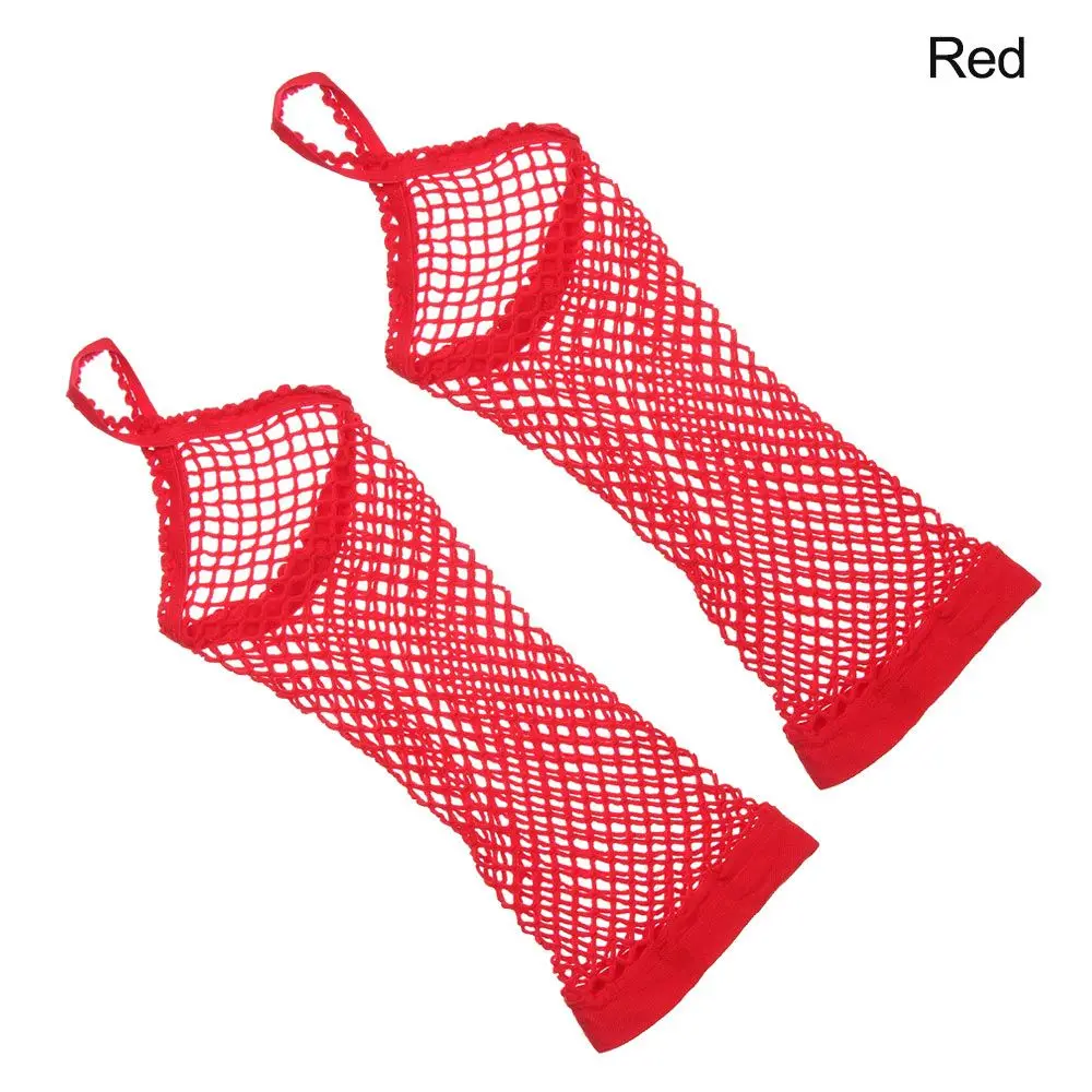 Fashion Net Breathable Solid Lace Mittens Mesh Fishnet Gloves Fingeless Gloves Long Gloves