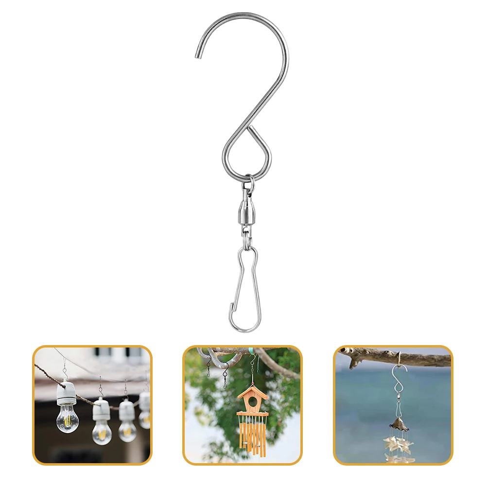 

10pcs Rotating Hooks Stainless Steel 360° Swivel for Wind Chimes Bird Feeders Flower Pots Garden Outdoor Plants Basket Hooks