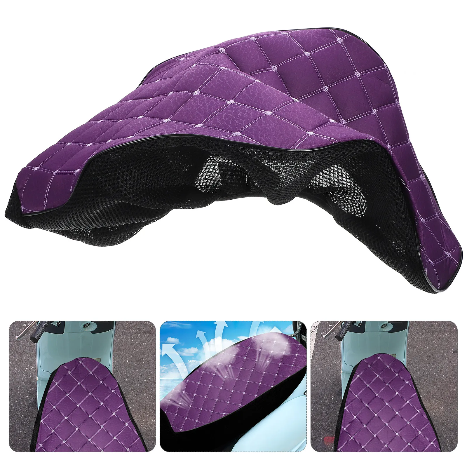 

Чехол для сиденья мотоцикла, высококачественный льняной сетчатый материал, дышащий, вибропоглощающий, нескользящий, защитный чехол для сиденья скутера