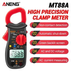 ANENG MT88A New Touch Screen Clamp Multimeter Multi-functional Measure Tester NCV Test Multimetro Instrument True RMS Test Tools