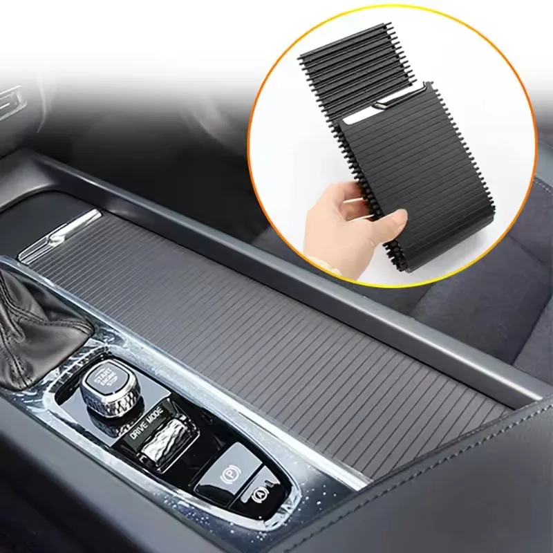 Car Center Console Sliding Shutters Cup Holder Roller Blind Cover Replacement For Volvo XC60 2018-2025 V60 S60 2019-2025
