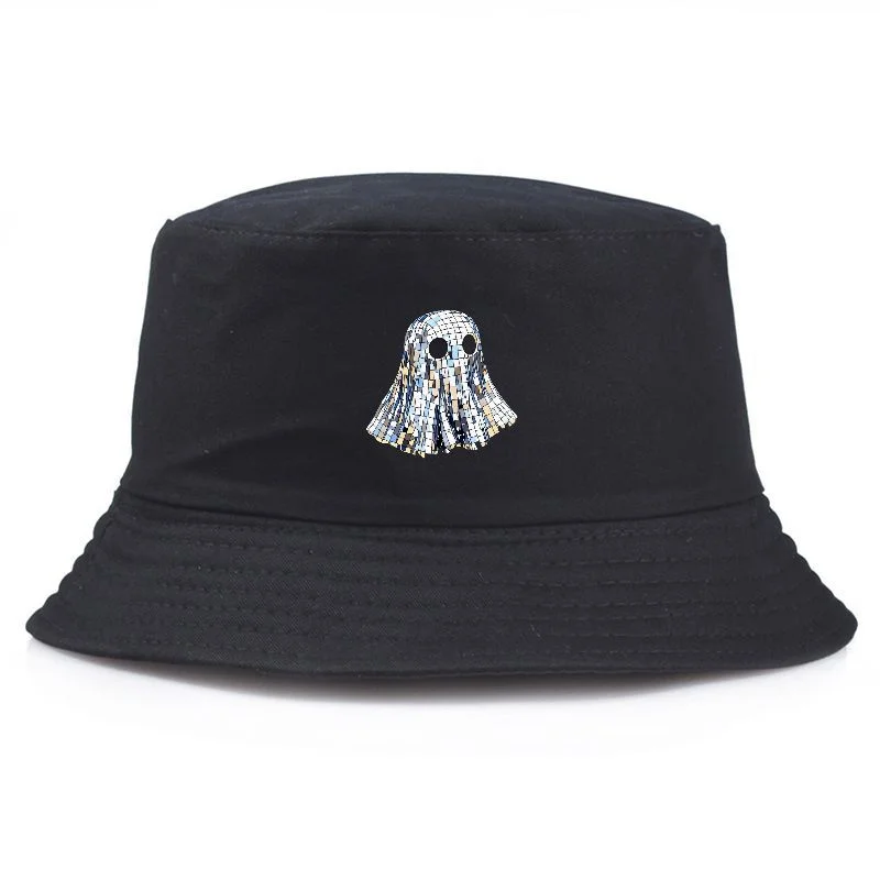 Disco Mirror Bucket Hat Y2K Retro Fisherman Cap Casual Party Rave Headwear Packable Cotton Sun Hat