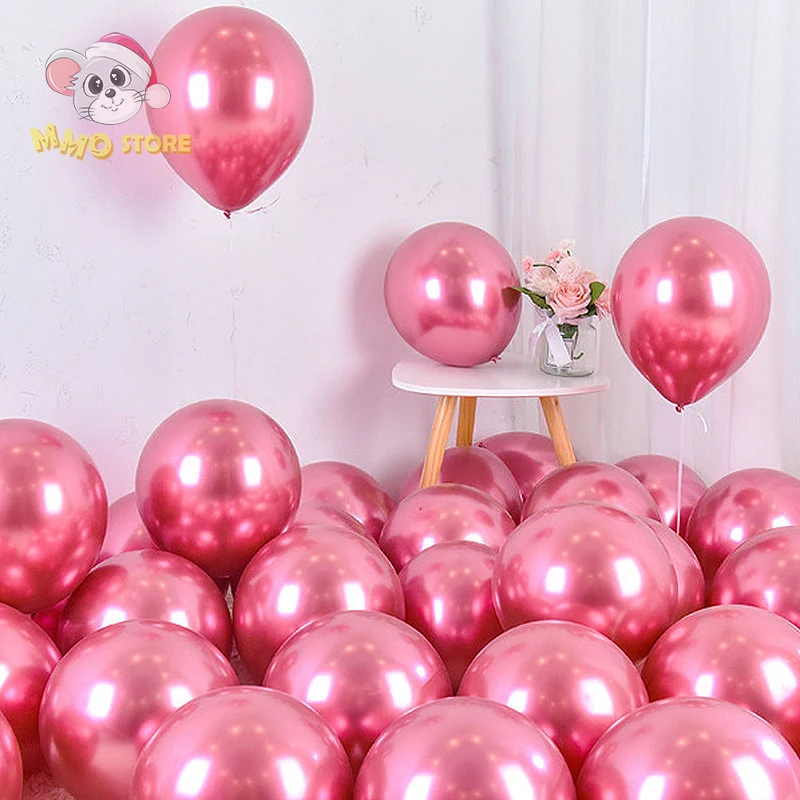 Metallic Chrome Red Balloon Thickened 5-18inch Latex Balloons Wedding Party Decoration Baby Shower Birthday Scene Helium Baloon