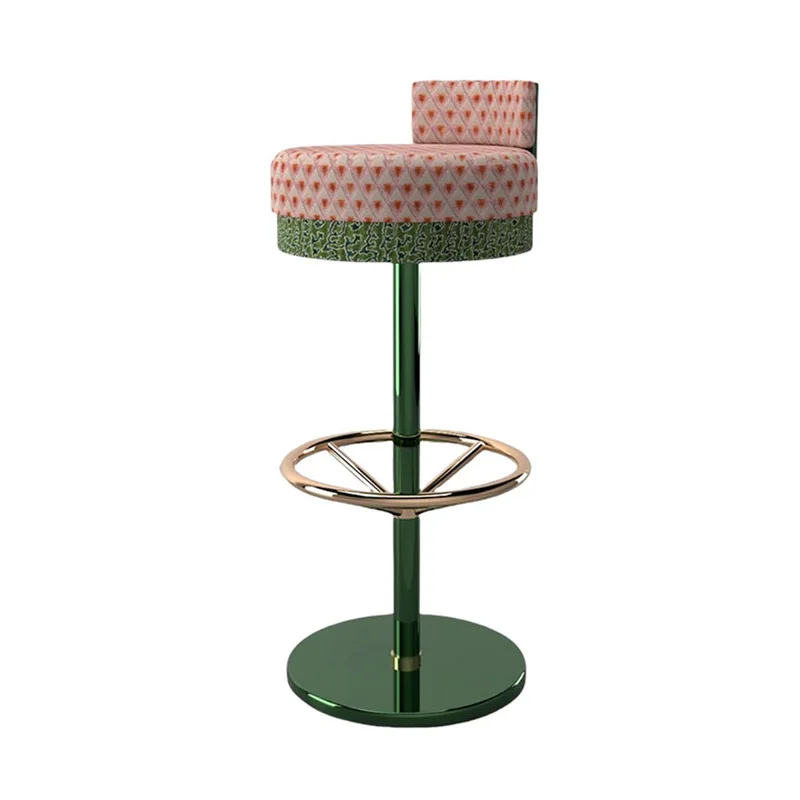 Creative niche light luxury splicing bar chair simple metal bar chair household island high chair