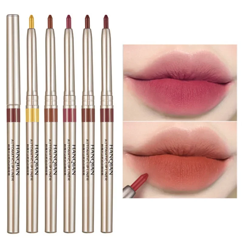 กันน้ํา Matte Lip Liner ลิปสติกดินสอ Long Lasting Moisturizing Lip Pencil Contour Tint Moisturizer Matte Lipliner เซ็กซี่สีแดง