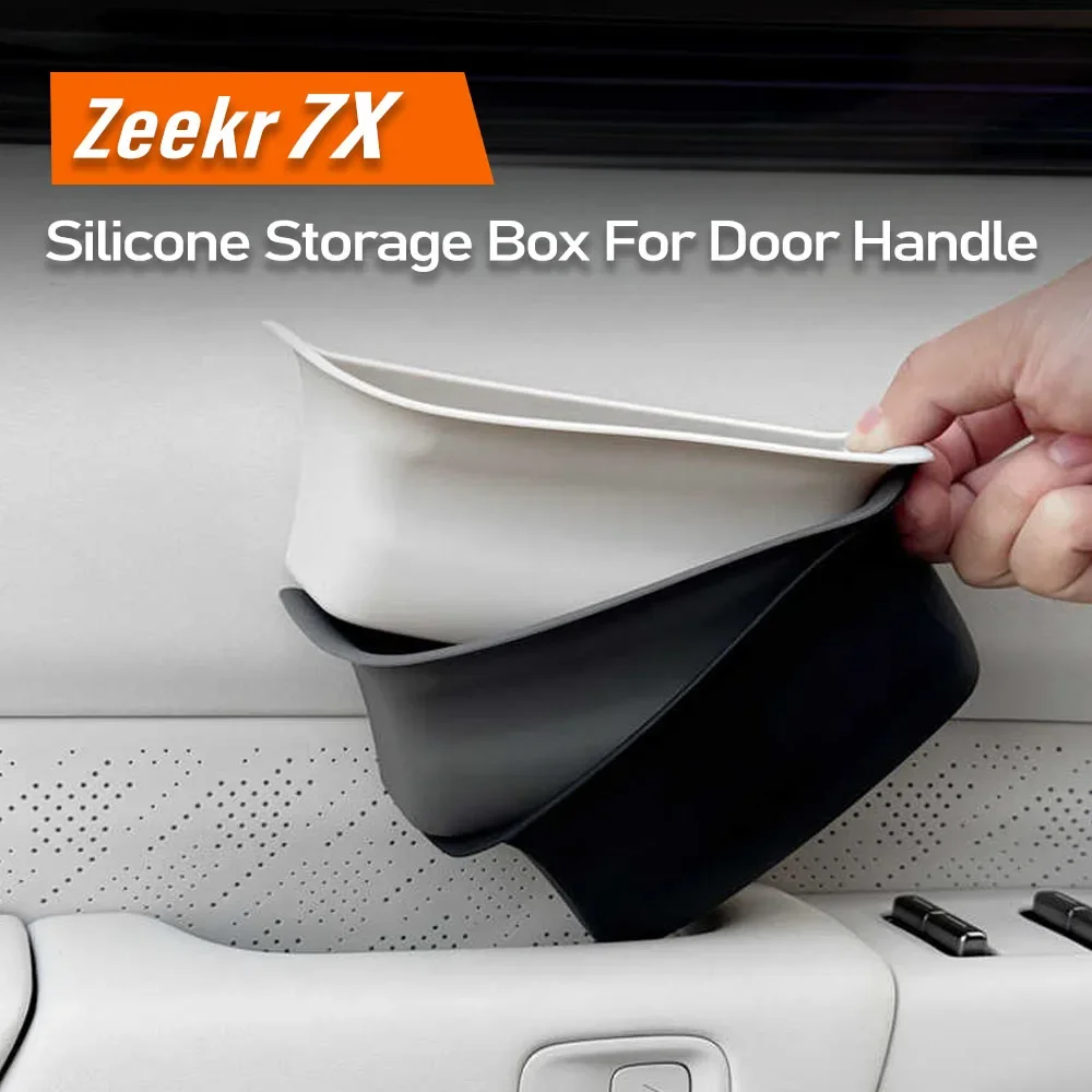 

For Zeekr 7x Car Door Handle Storage Box Door Slot Storage Box Silicone Zeekr 7x Car Interior Accessories