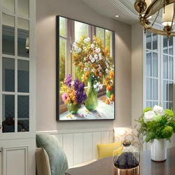 Small Chrysanthemum Cross Stitch DIY Embroidery Kit Flowers Fashion Decorative Painting 11CT 9CT Printed Needlework Pack Set