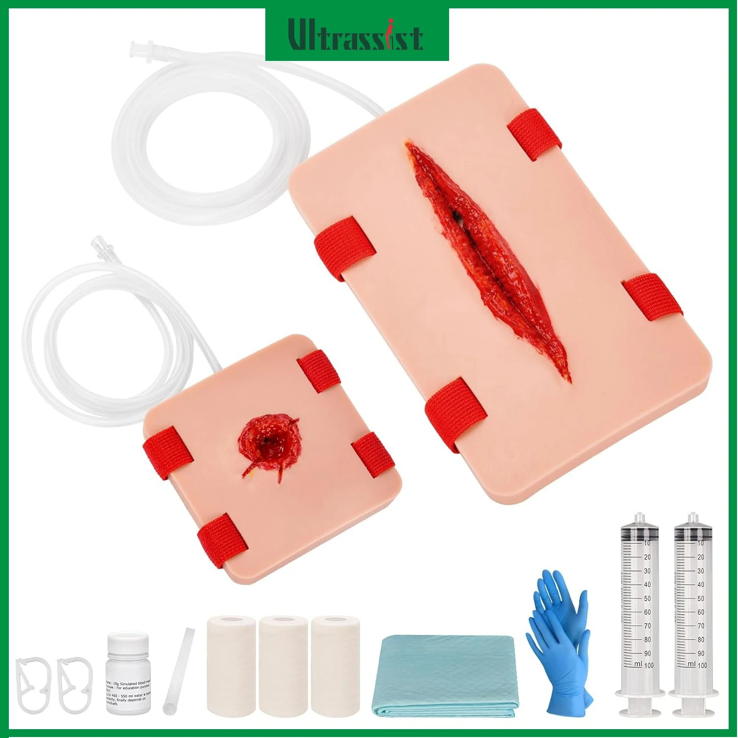 Ultrassist Bullet & Laceration Wound Packing Model Training Kit Stop the Bleeding Wound Dressing Practice for Medical Education