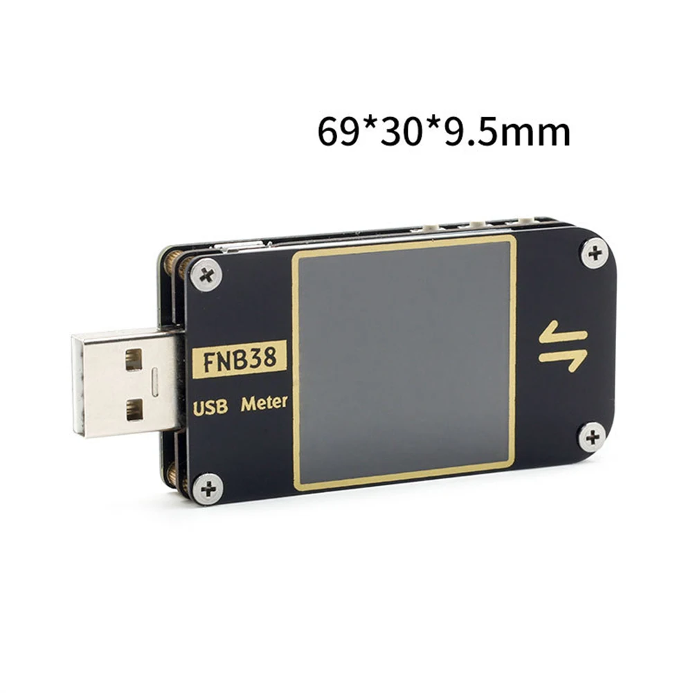 

USB-тестер FNB38, измеритель тока и напряжения, USB-тестер QC4 + PD3.0 2,0, протокол быстрой зарядки, инструменты электрооборудования