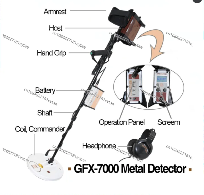 Underground GFX7000 Metal Detectors for Treasure Hunting, Rechargeable Battery Deep search Gold Detector Mining Finder GFX-7000