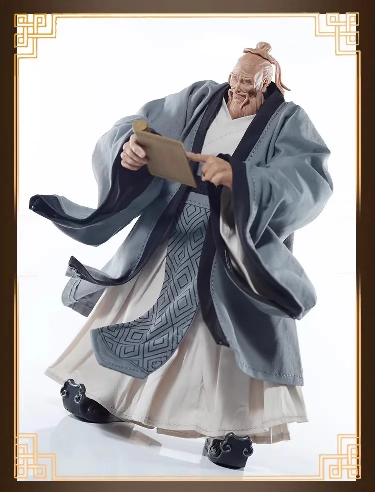 JLDZ Romankey 1/12 Strój żołnierza z kostiumem konfucjańskim, akcesoria materiałowe, model zabawka pasujący do figurki akcji 6 cali, DIY, dostępny od ręki