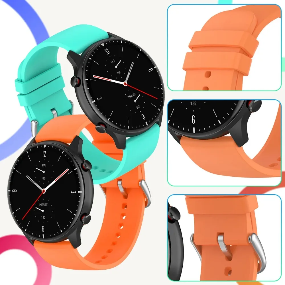 Silicone Strap For Samsung Galaxy Watch 7/6/5/4 40/44/47MM 20/22mm SmartWatch Bracelet For Huawei Watch GT 2/2e/3/pro Watchbands