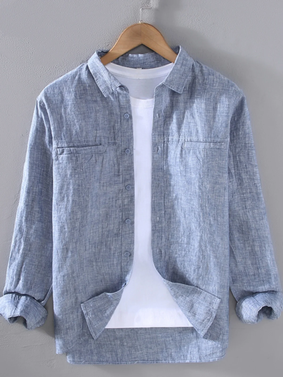 

Мужская рабочая одежда Sli irt Long Sve Свободная повседневная модная цветная верхняя одежда Весна Лето Новое поступление Tag KUN Brand