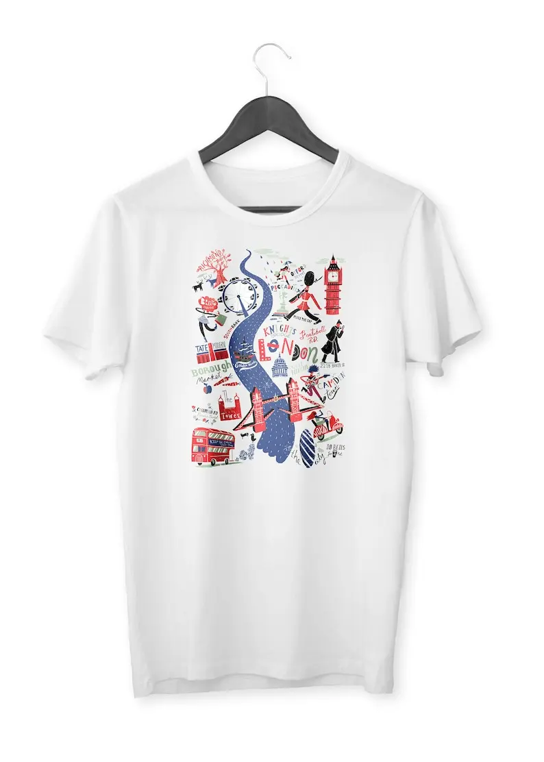 

London Map Organic Unisex T-Shirt