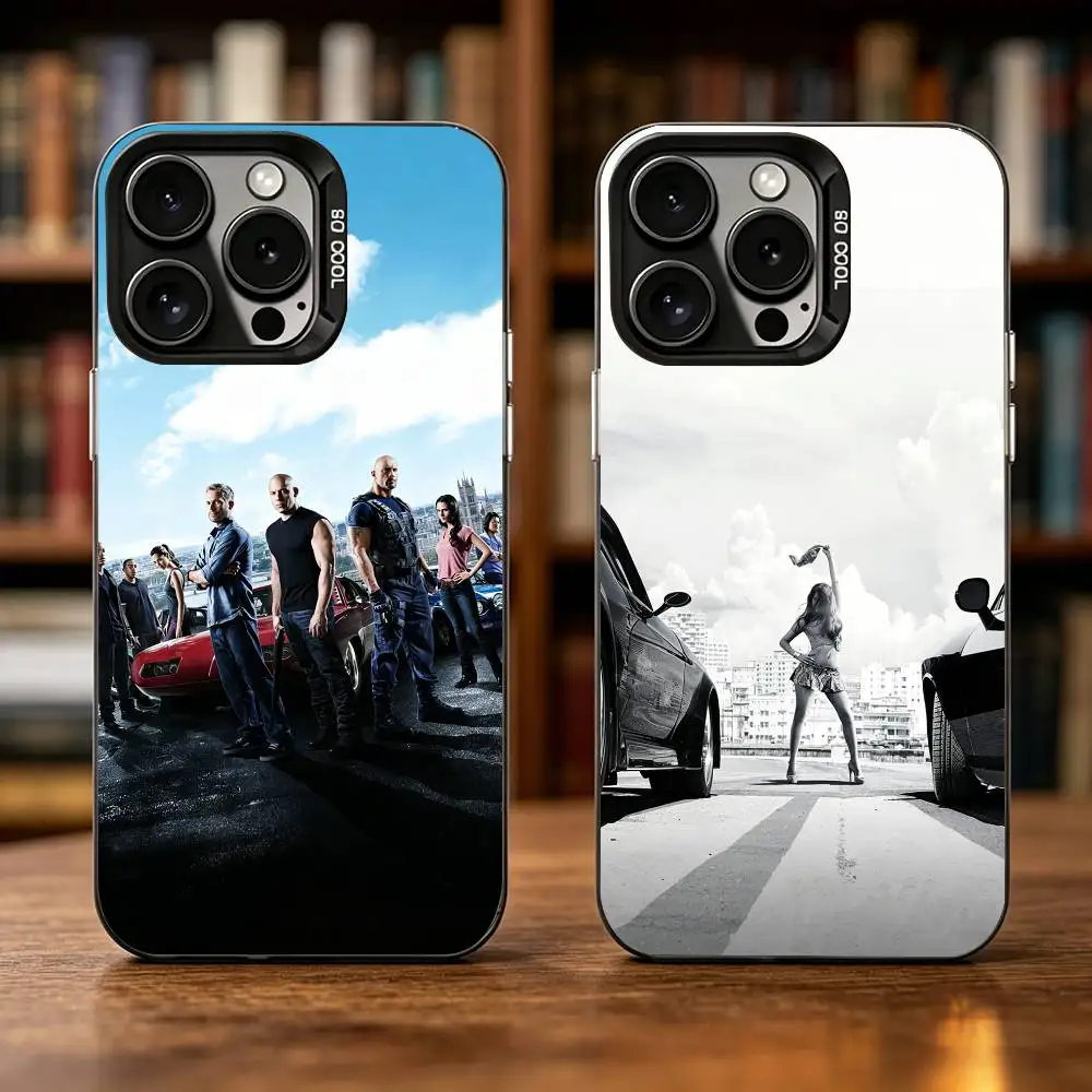 Funda para Teléfono con Diseño del Auto de Dominic Toretto de las Películas, para iPhone 17, 16, 15, 14, 13, 12, 11 Plus, Pro Max, XS, Colorida, Plateada y Negra