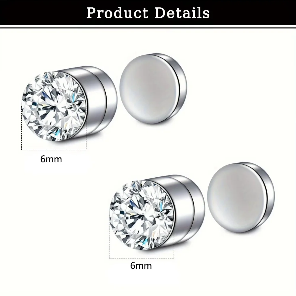 2-Piece Magnetic Faux Nose Studs, Personalized Punk Style, Fashion Women's Nose Jewelry Set, No Piercing Required, Vintage Style view 3