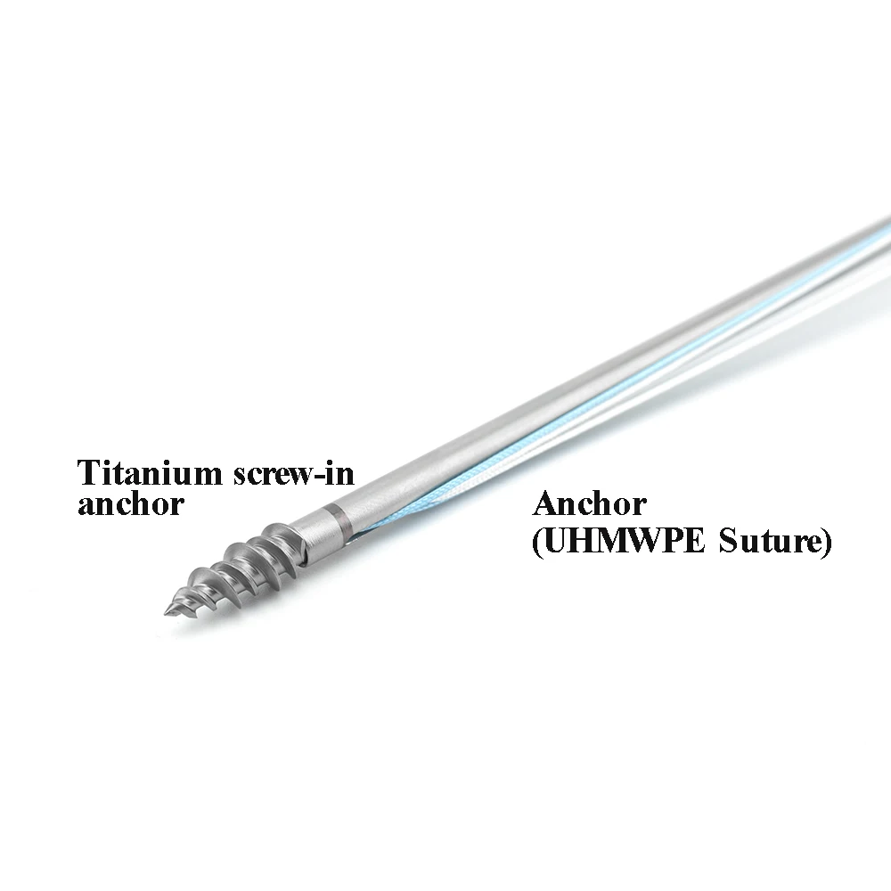 Factory Orthopedic Shoulder Repair Reconstruction System Knotless Titanium Suture Anchor Screw-in Needle Arthroscopy Shoulder