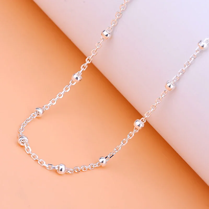 S925 sterling silver cross chain loose chain bead chain handmade DIY semi-finished bracelet anklet necklace chain material