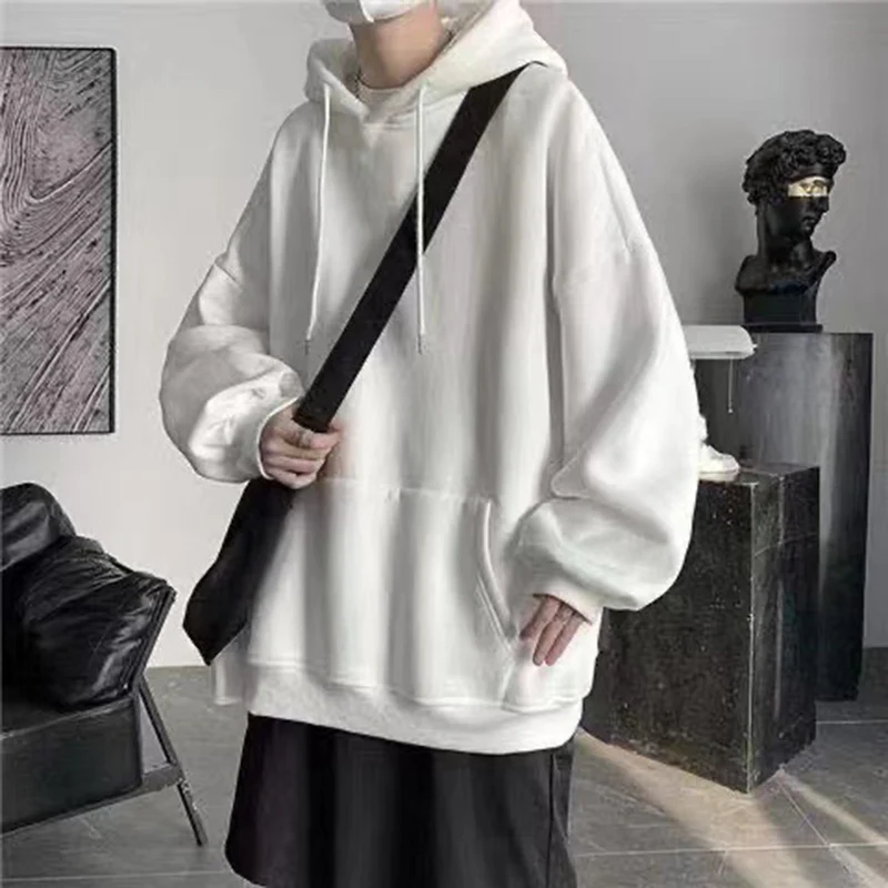 Men\'s Hoodies 2024 Autumn New Thick Cotton Washed Sweatshirts Oversized Hoodie Streetwear Y2K Clothes Unisex Hoody Tops CYXX046