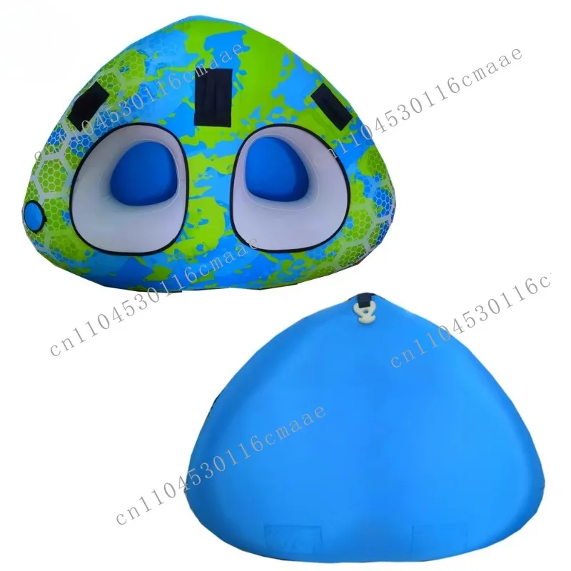 OEM Wholesale 2 Rider Inflatable Jet PVC Flying Towable Sea Ski Custom Lake Boating with 2 Seats for Water Parks
