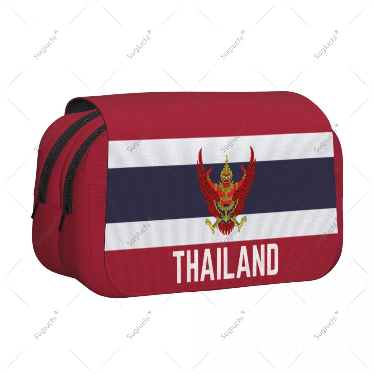 Pencil Case Scissors Bags 3D Thailand Flag Double-layer Oxford Cloth Stationery Storage Pen Box Case
