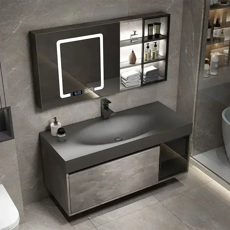 

Bathroom Sink Cabinet Modern Minimalist Bathroom Cabinet Vanity Toilet Locker Washbasin Cabinets Under Sink Cabinet With Mirror