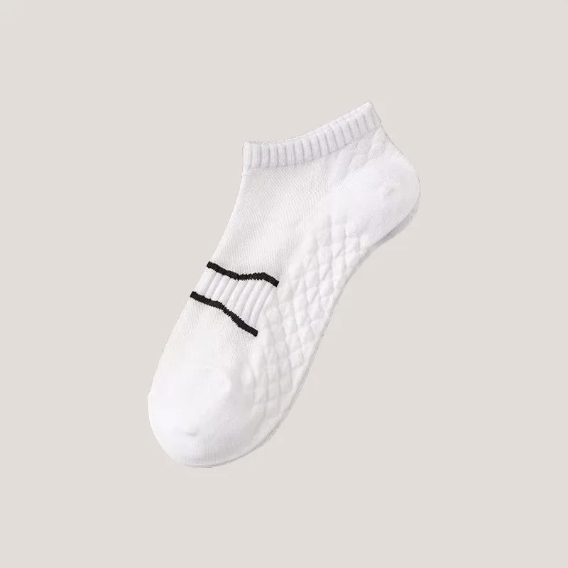 Zhuji-Socken für Herren, geruchshemmend und schwitzend, dünne Frühlings-/Sommer-Edition aus reiner Baumwolle, antibakterielle Massageboden mit mittlerem Schlauch,