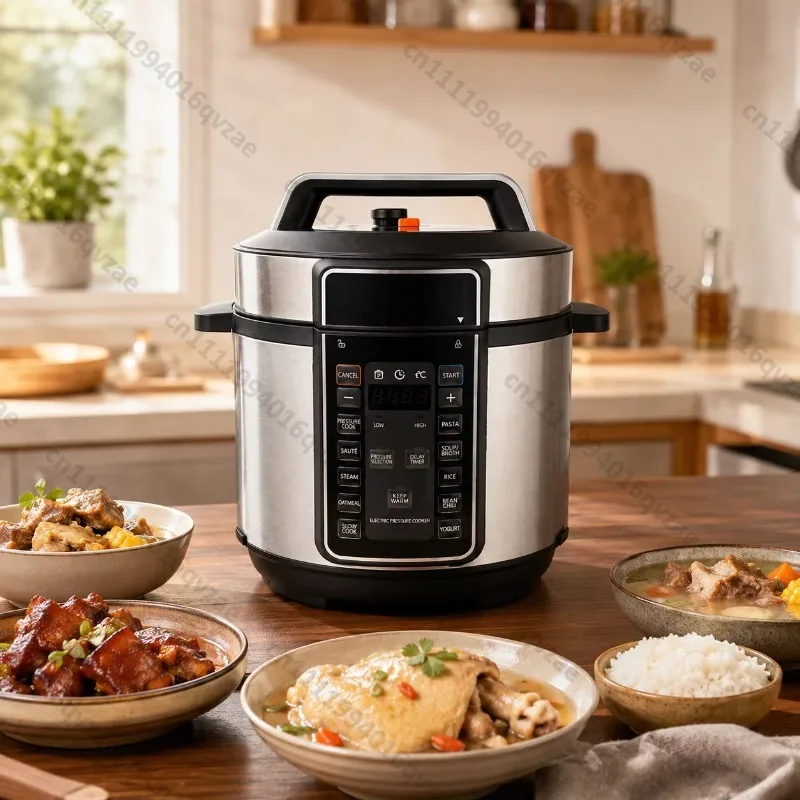 Multifunctional Intelligent Electric Pressure Cooker Measuring Cup Digital LED Display Non-stick Coating Inner Pot Cooking Pot