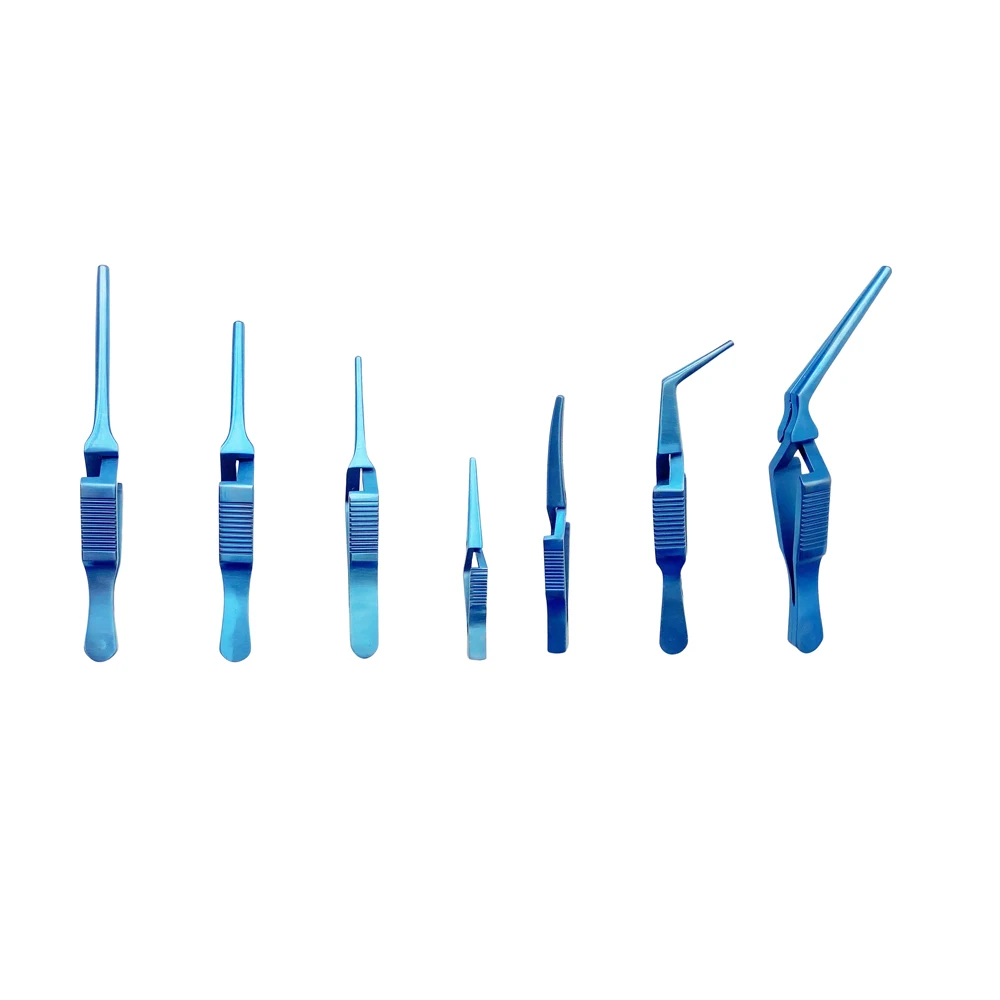 Pinces vasculaires, dispositif hémostatique pour instruments de chirurgie nerveuse et cardiovasculaire, titane