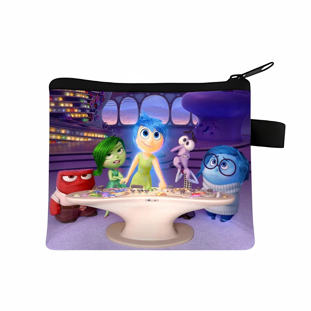 Nowy film Disney Inside Outs 2. Portmonetka Joy Anger Emoticon Cartoon Printed Mężczyźni Kobiety Kwadratowe portfele Klucz Karta bankowa Przenośna