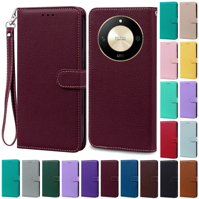 

Hot For Honor Magic 6 Lite Case Magic 6 Pro Leather Wallet Flip Phone Case For Honor Magic6 Lite 5G Magic 6Pro Pro 6Lite Cover F
