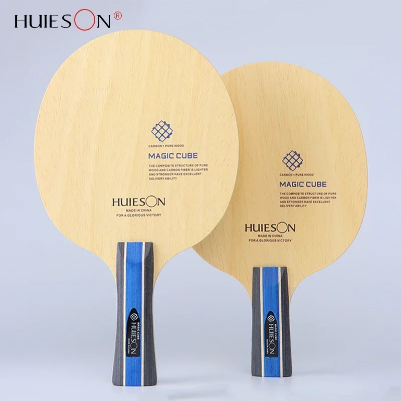 Huieson Magic Cube Table Tennis Blade 5+2 Structure Ayus Wood Training Ping Pong Carbon Blade for Beginner Intermediate Player