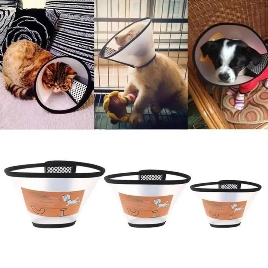 2026 New Pet Anti-Lick Wound Healing Cone Adjustable Dog Recovery Elizabeth Collar Post Surgery Protection Accessory