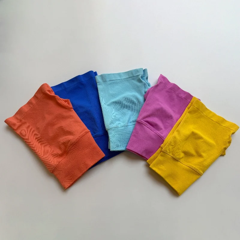 

Women Summer High Waisted Yoga Running Shorts Fashionable and Sexy Fitness Pants Solid Color Biker Yoga Leggings Gym Shorts