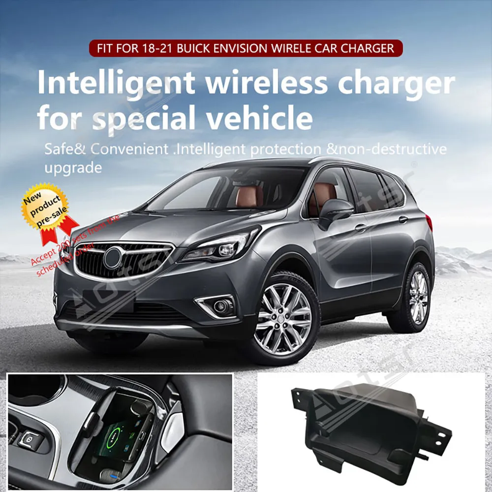 New Model Wireless Charger For Buick Envision 2018-2021 Intelligent Wireless Car Phone Charger For iPhone Xiaomi Samsung ETC