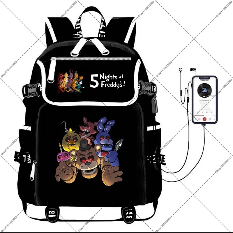 FNAF Students Schoolbag Five Nights At Freddys Backpacks Cartoon Anime Printed Backpack Boys Fashion Bags Back To School Gifts
