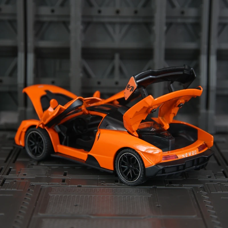 1:32 McLaren SNNA liga modelo de carro coleção de ornamentos, portas e capô do motor, porta-malas pode ser aberto para brinquedos infantis