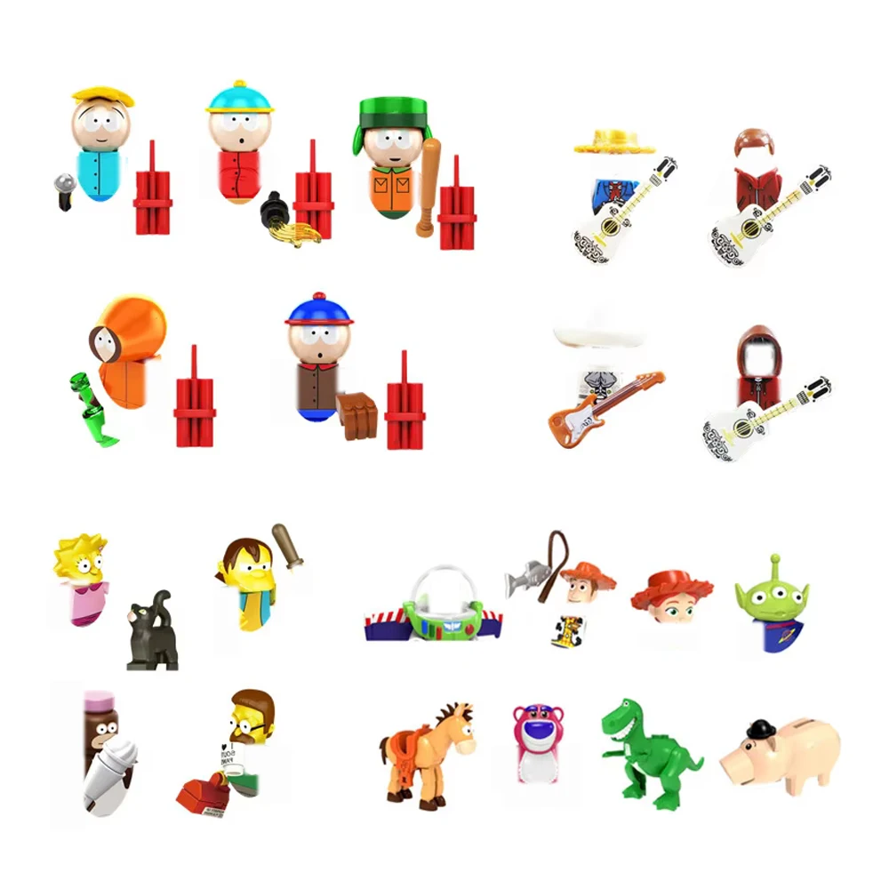 Single Cartoon Anime Mini Action Figures Building Block Doll Bricks for Children Gift Toys M011 M012 M016