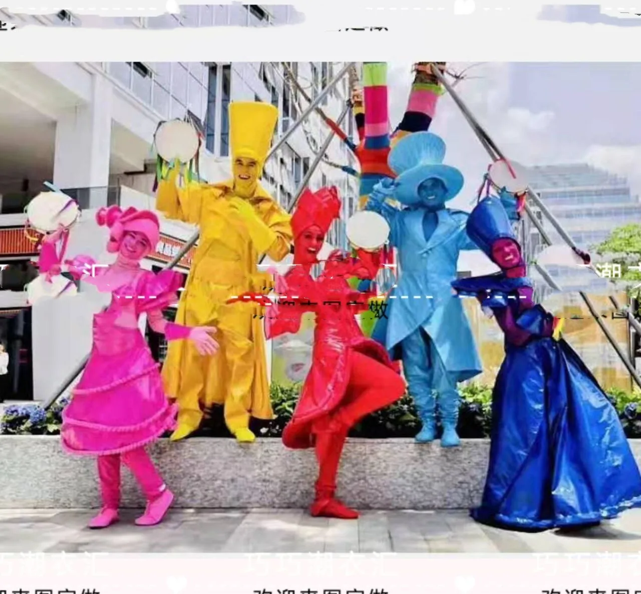 Park Paradise Costumes Performance art costume for parade color party new year show cloth