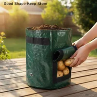 dailyGarden Planting Bag, With Handles 3/5/7/10 Gallon , High Quality Garden Tools PE Plant Bag Vegetable Tomato Potato Flower 4