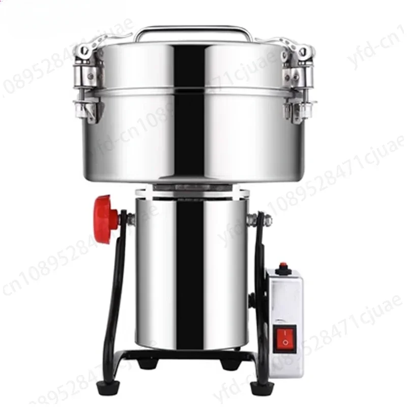 Cereals Medicinal Materials Spices Powder Crusher Stainless Steel Coffee Grinder 4500G Commercial Grain Grinder High Speed 4500W